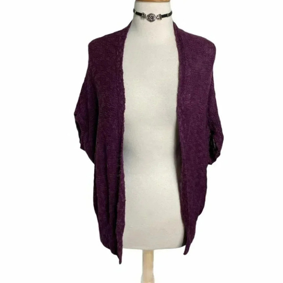 Urban outfitters Silence & Noise S wine open‎ dolman short sleeve cardigan - Picture 1 of 5
